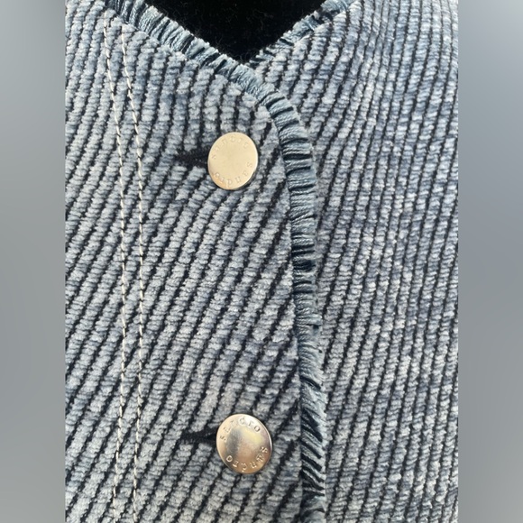 Sandro Paris Women’s Blue Textured Jacket Blazer Size 2 - Picture 4 of 14